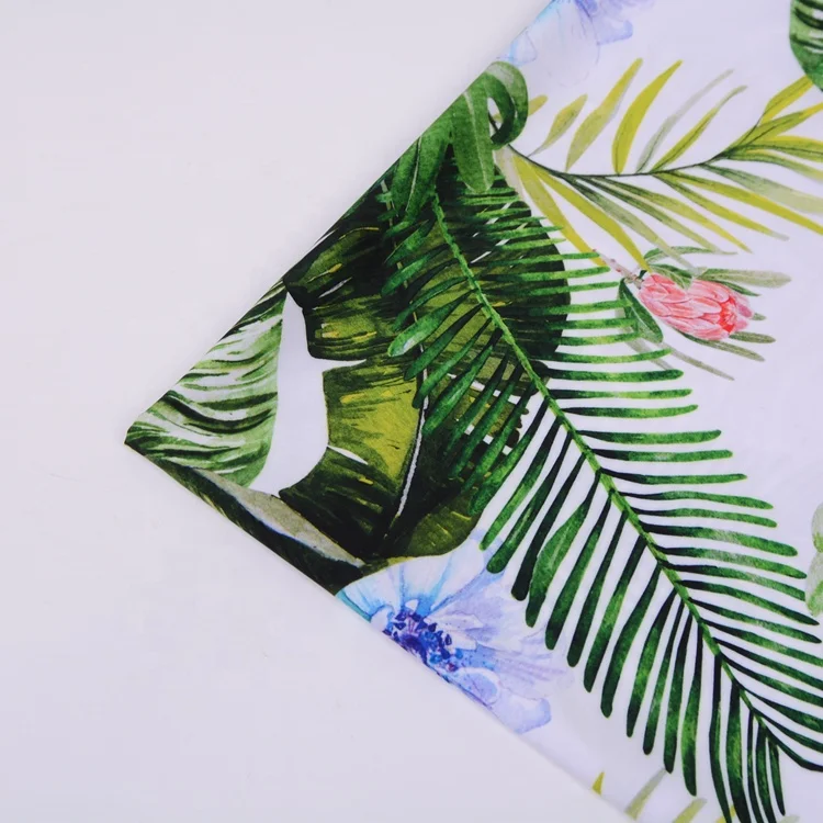 Keqiao текстиль, дышащая ткань, цветочный лист, гавайский принт, искусственный шелк, оптовая продажа