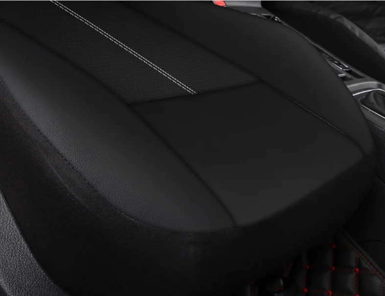 High Quality Black  PU Leather Car Seat Cover with 9 pcs/set car seat cover