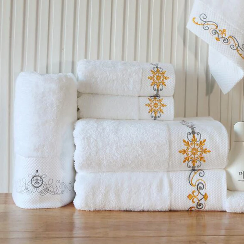 
Wholesale Competitive Price 100% Cotton Embroidered Room Essentials Woman Yiwu Bath Towel Set 