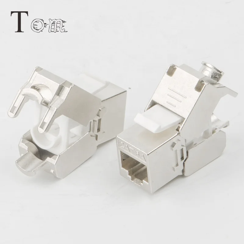 Цинковый сплав RJ45 8P8C экранированный Toolless Cat6A Keystone Jack