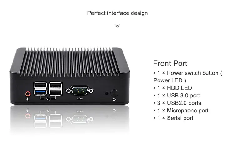  2019 дешевый pfSense mini брандмауэр ПК x86 без вентилятора pfsense