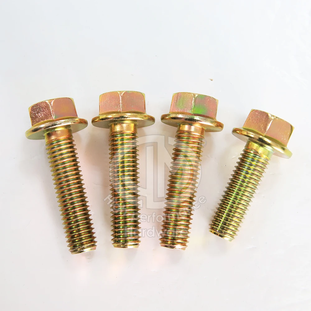 Din 6921 Titanium M11 M6 12 Point Flange Bolt Half Thread