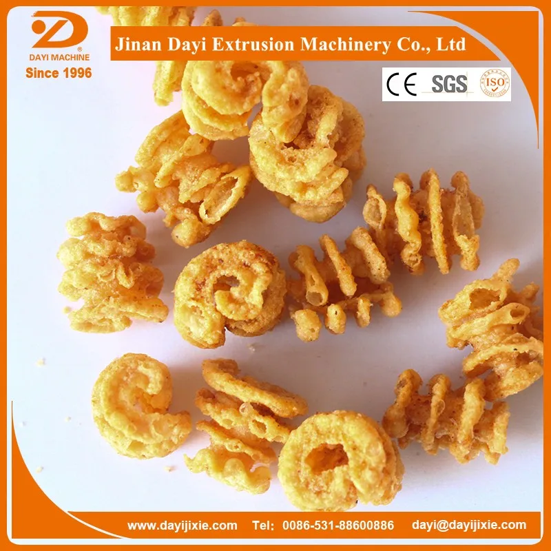 Pizza Rolls Crispy Shell Processing Line Fried Snack Food Wheat Flour Bugles Chips Making Machine