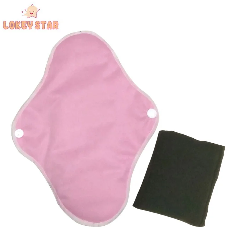 Pink Edge Sewing Menstrual Pads Washable Panty Liner Reusable Cloth Sanitary Pads