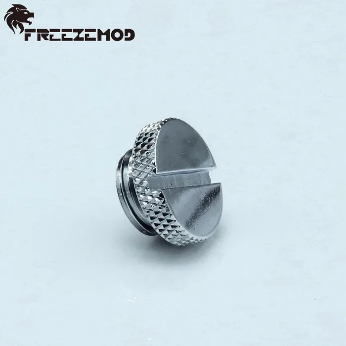 Water cooling brass sealing lock end plug thread G1/4' copper end cap computer liquid Silver. DT-BA1
