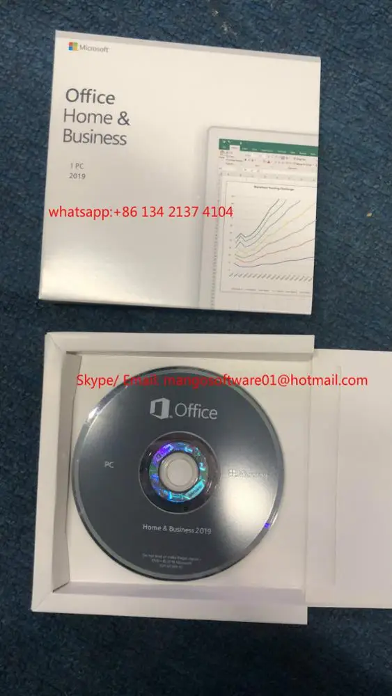 
Microsoft Office 2019 Pro Plus key software, office 2019 pro plus 64bit DVD pack retail license 