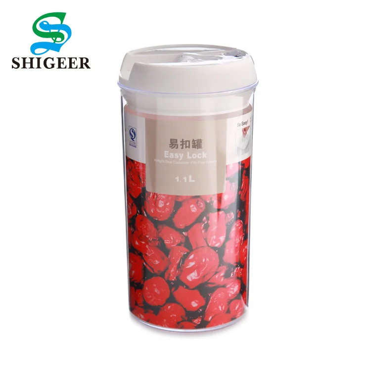 
Customized Eco-Friendly Round Type Clear Cover 1.1L Plastic Vacuum Food Storage Containers With Lid 