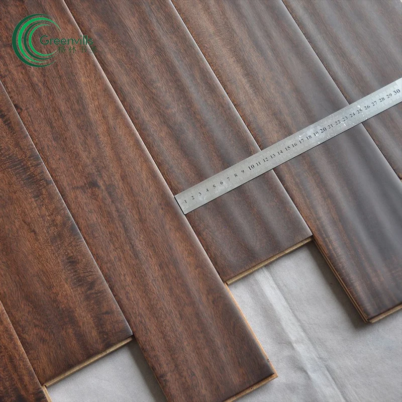 China factory 122mm width acacia hardwood solid wood event flooring