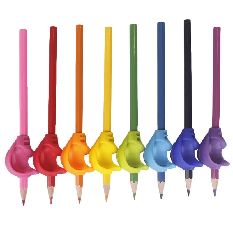 Form Good Writing Habit Silicone Rubber Pencil Grips for Kids
