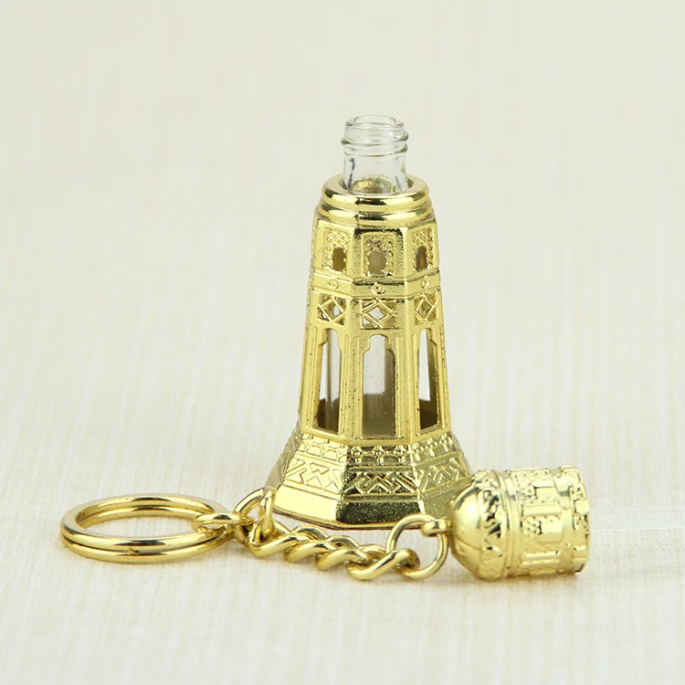 3ml Unique Arabic Style Metal Essential Oil fancy  Attar Perfume Glass Bottles with Glass Stick