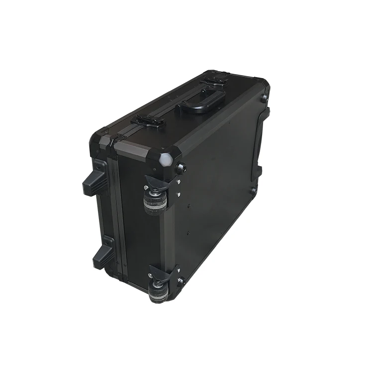 custom hight quality portable metal attache aluminium alloy tool trolley case box with wheels
