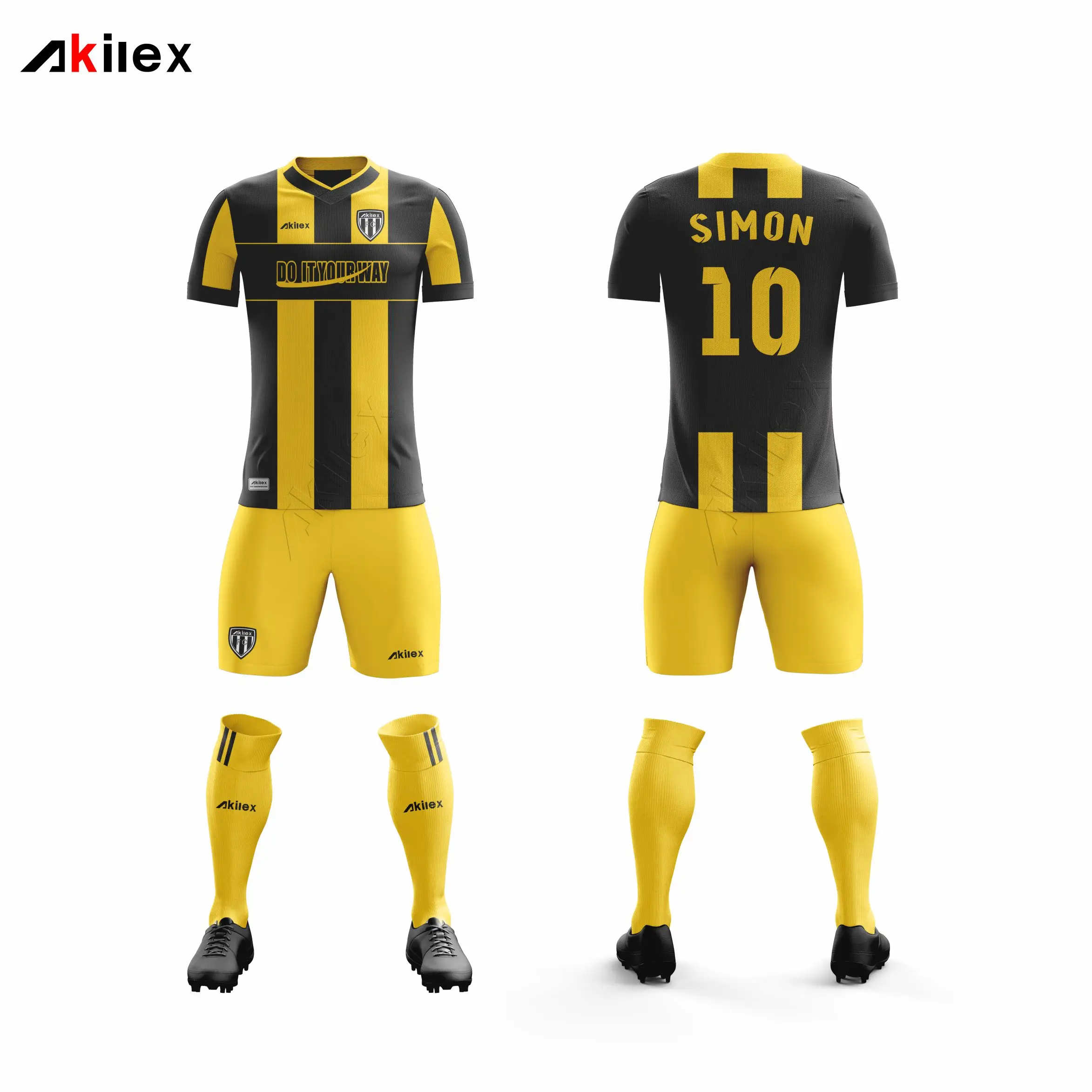 Custom logo sublimated adult football shirt maker soccer uniform jersey set