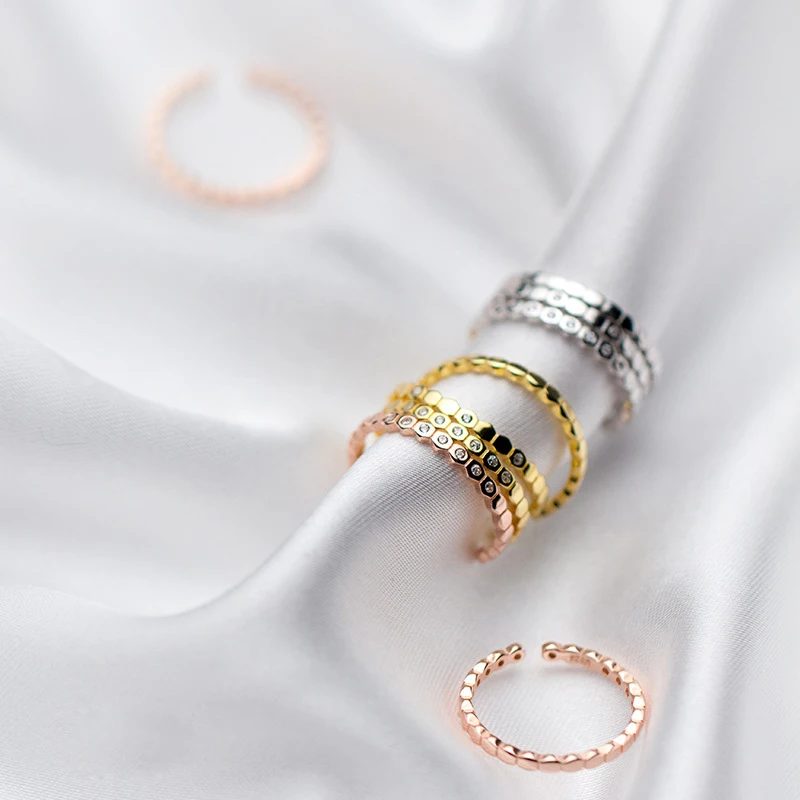 3pcs/Set 925 Sterling Silver Rings For Women Jewelry