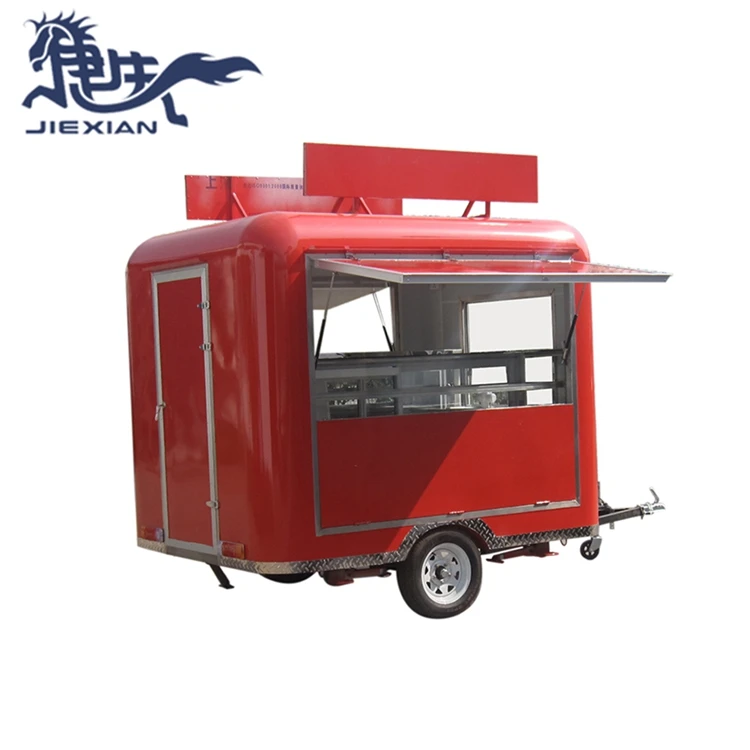 Customized mobile food trailer/fry ice cream roll food kiosk /french fries food truck trailer