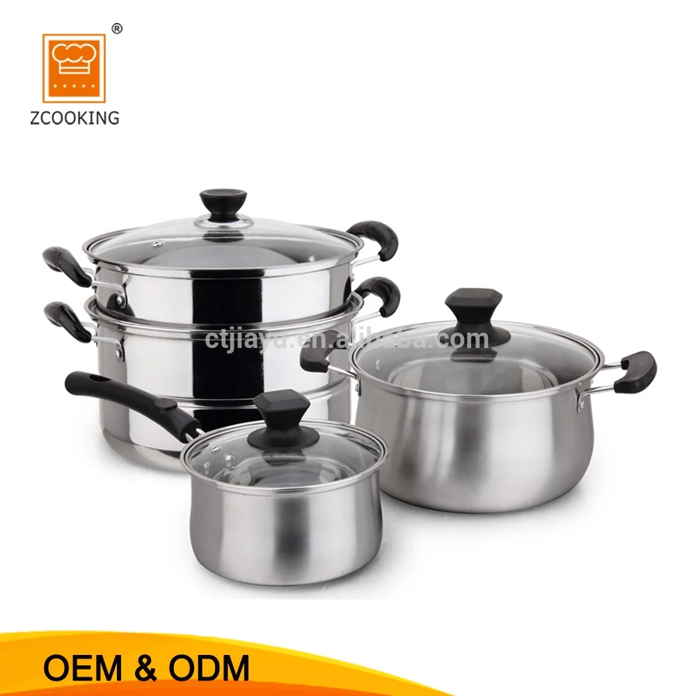 Stainless Steel Soup Pot Stainless Steel Cooking Set Milk Pot