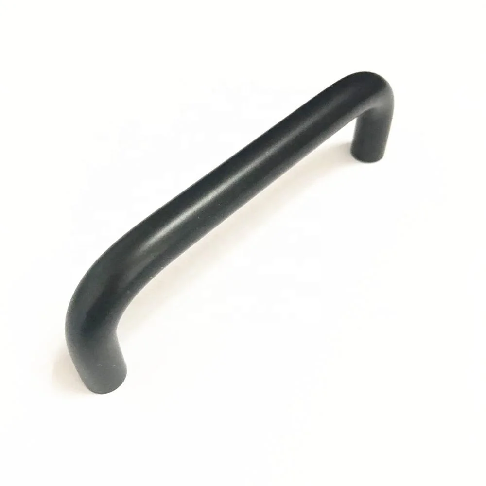 D style shape 10mm 8mm 12mm diameter matt black anodized aluminium handle