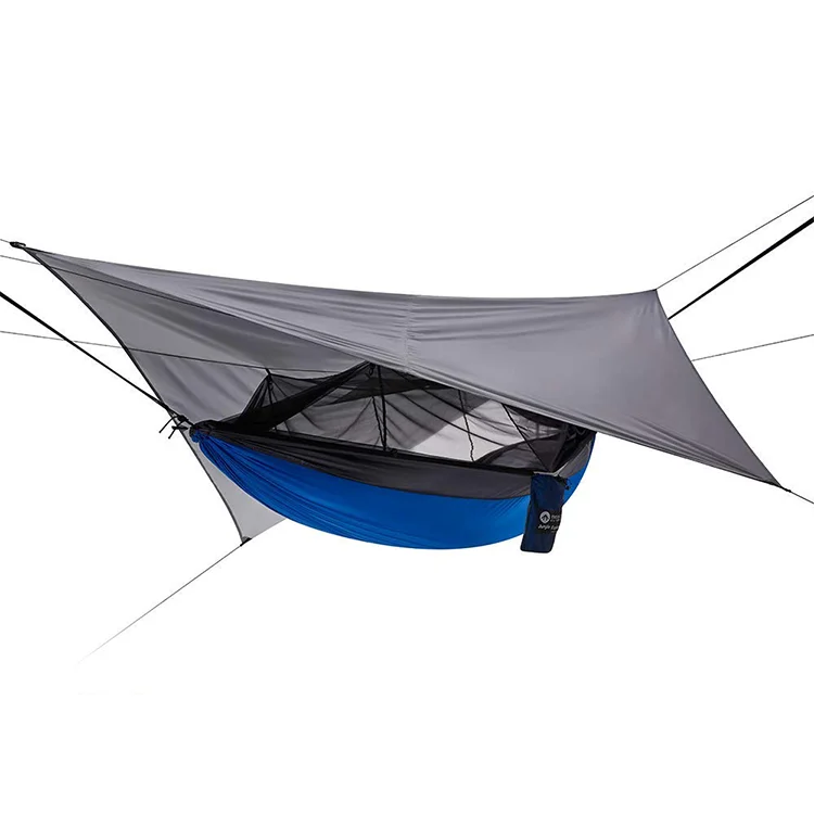Shelter Tarp Hammock set Outdoor Leisure Hammock Tarp Suite Hammock with Bug Mesh and Tarp Tent
