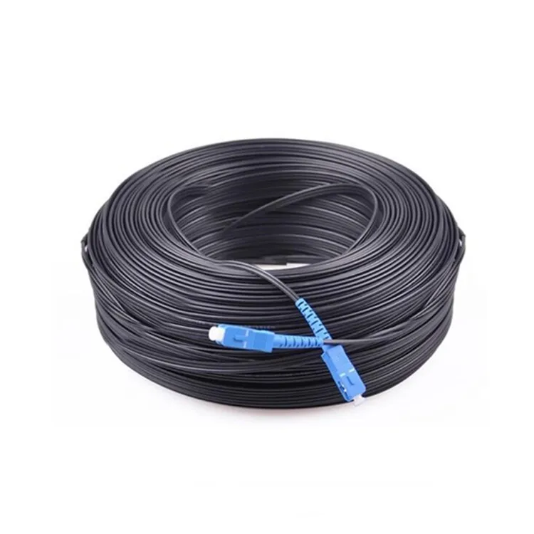 Factory Price FTTH Outdoor 1 2 4 Core Drop Cable G657A1 Fiber Optic Patch Cord With SC connector