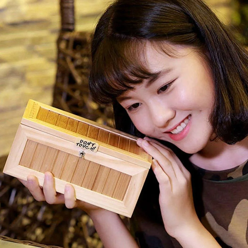 Новое поступление, оставьте мне одну коробку, деревянная бесполезная коробка, не касайтесь Моди, бесполезная коробка, игрушка тигр, подарок со звуком