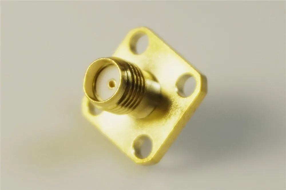 SMA connector RF SMA Female Chassis Panel Mount solder flange 4-hole 12.7x12.7mm