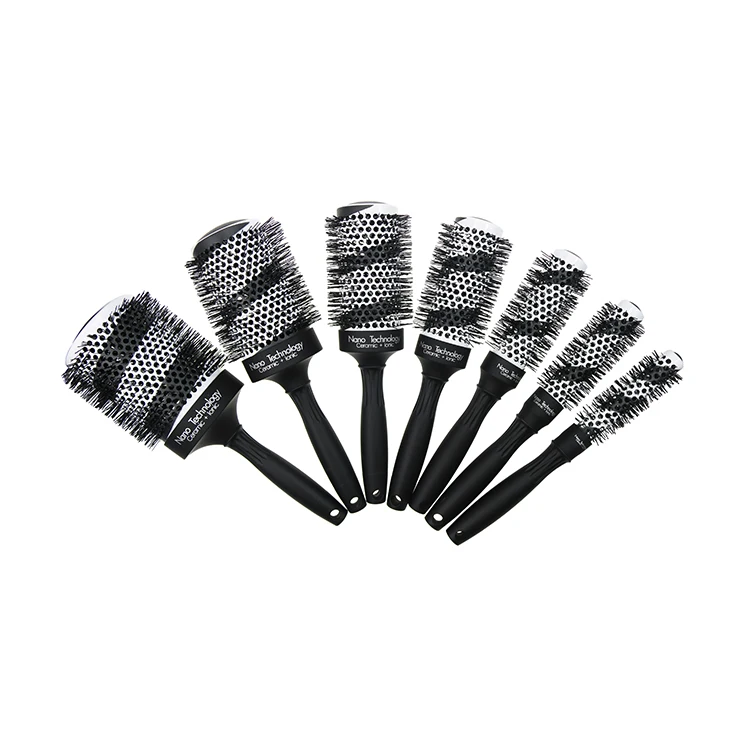
Thermal Ceramic Round ionic Hair Curling brush 