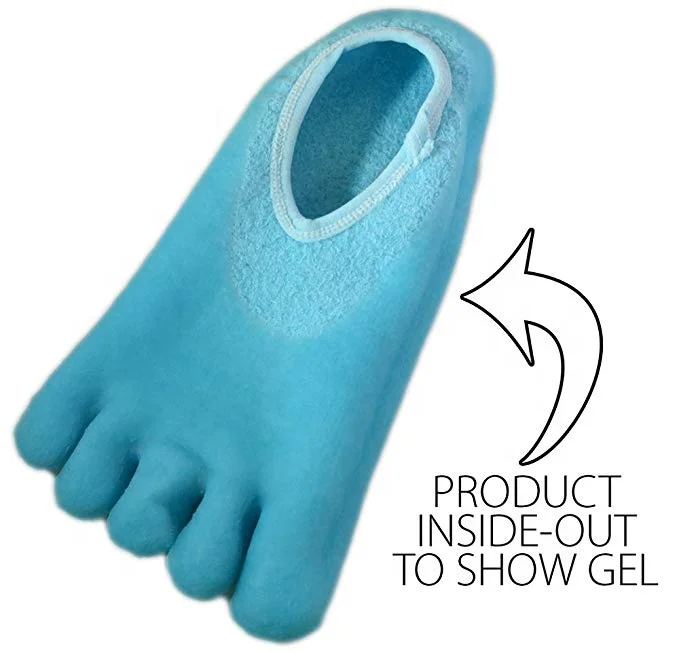 5-Toe Silicone Gel Spa Moisturizing Socks Foot Care