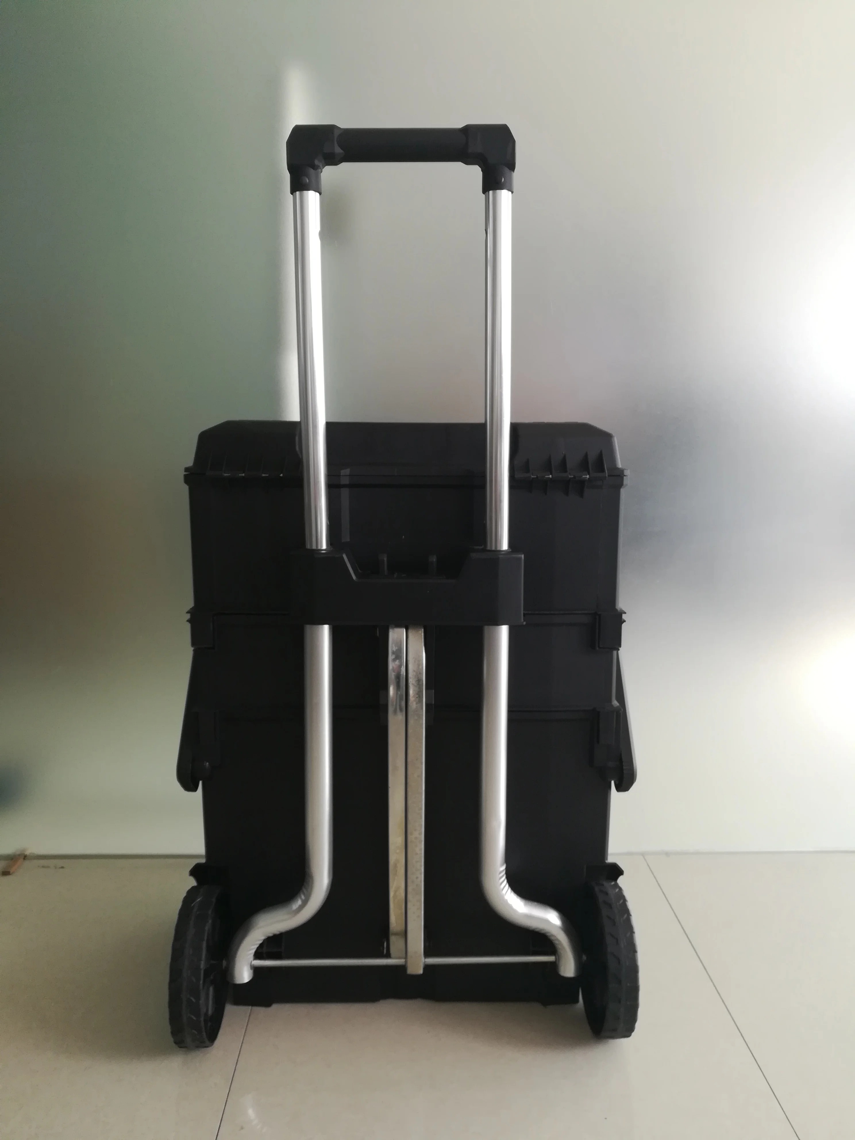 Stanley Fatmax style stackable trolley tool box plastic moving roller tool chest with custom color