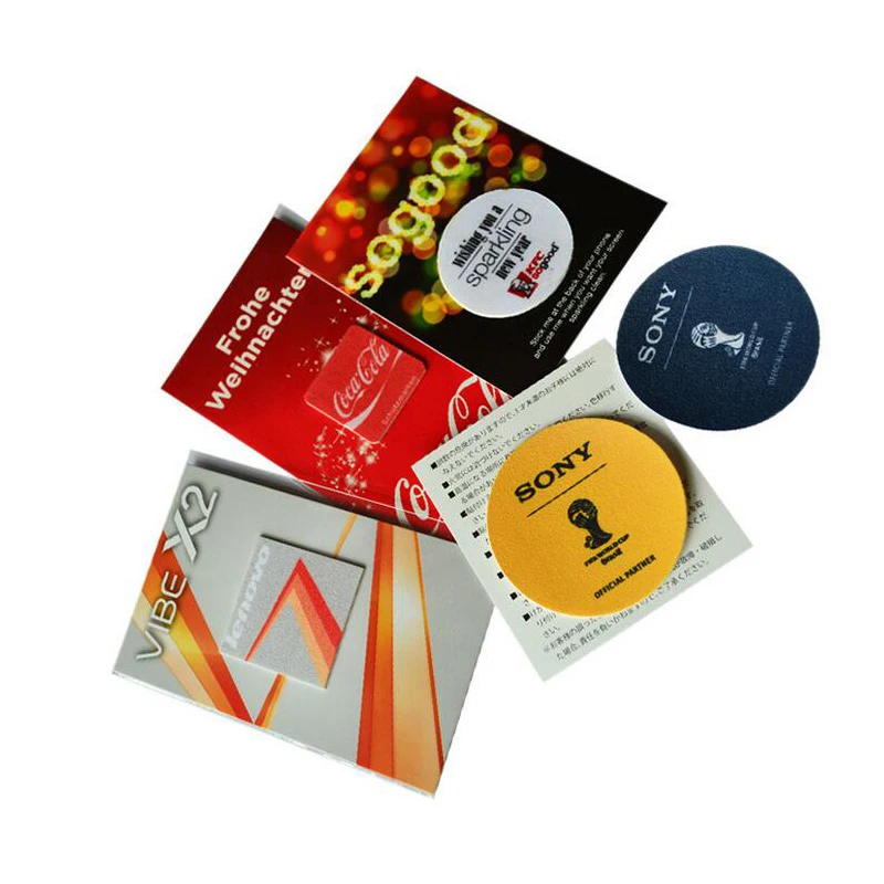 Promotional mobile cell phone microfiber screen cleaner sticker