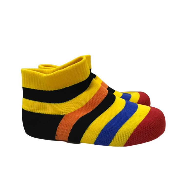 Customized warm nice stripes kids baby sock shoe home sock shoes upper