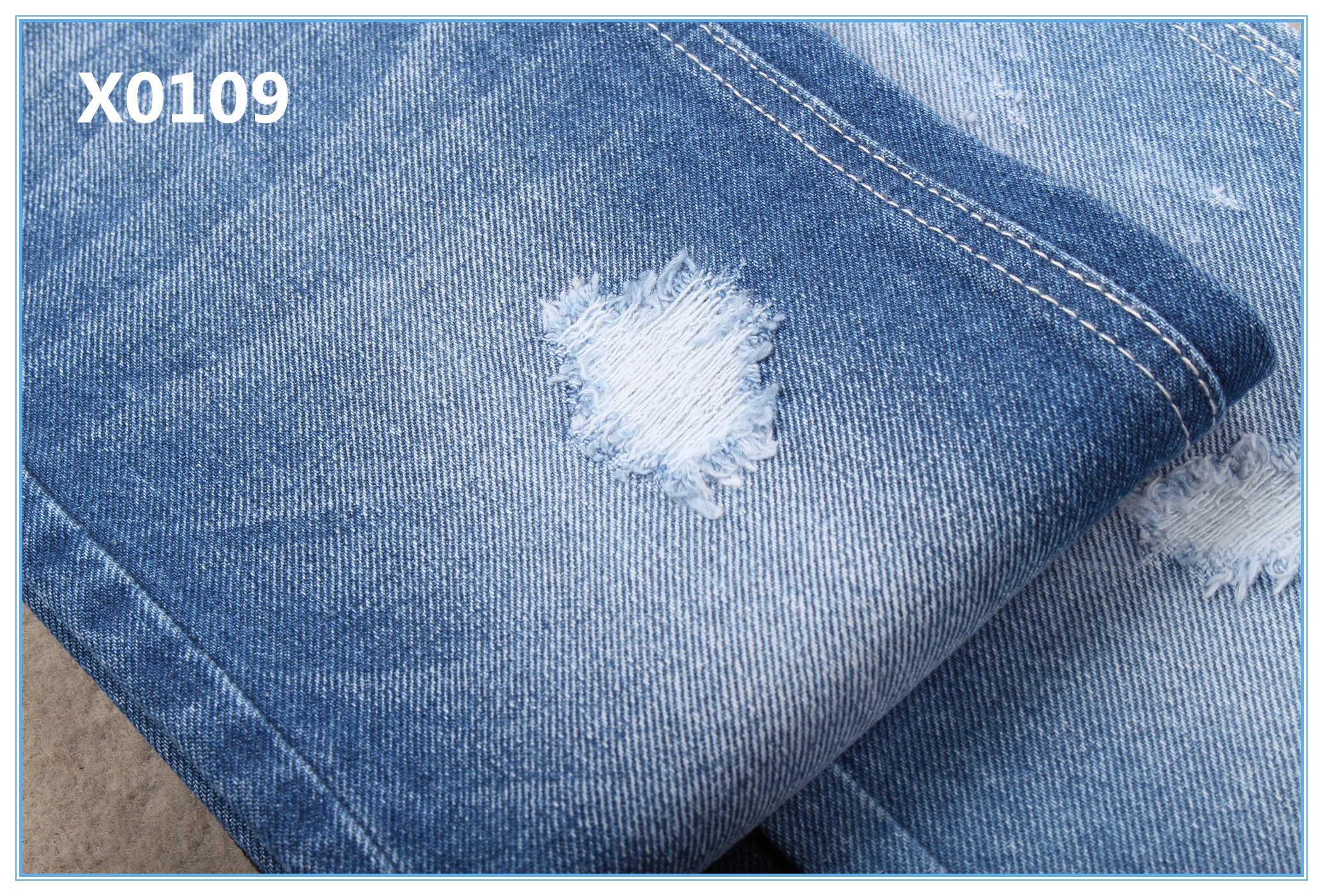 Heavy weight 100% cotton twill denim fabric