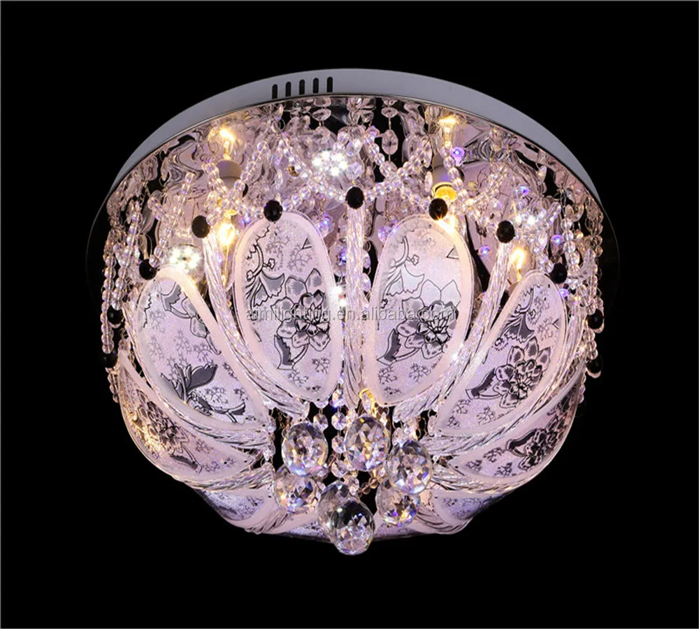 
2021 Best sell New design crystal chandelier ceiling light 8122-500 with bluetoth and remote control, Manufacturer cheap price 