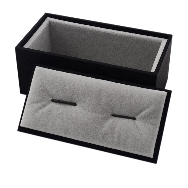 
Black Jewelry Box New Small Leatherette Paper Materials Package 45mm*85mm*38mm Size cufflinks Gift Box 