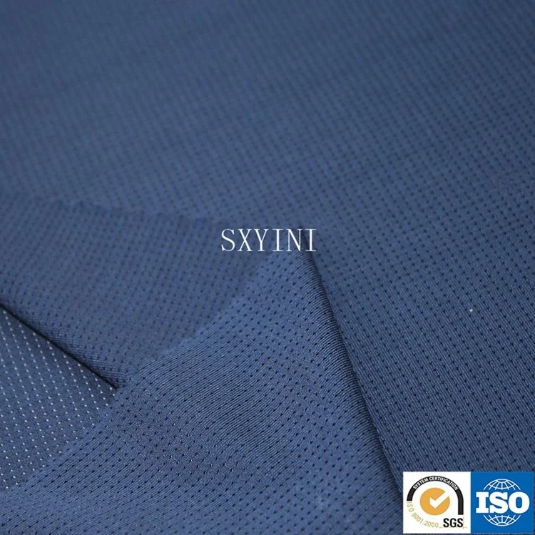 90% polyester 10%spandex elastic jacquard eyelet knitted fabric for sportswear