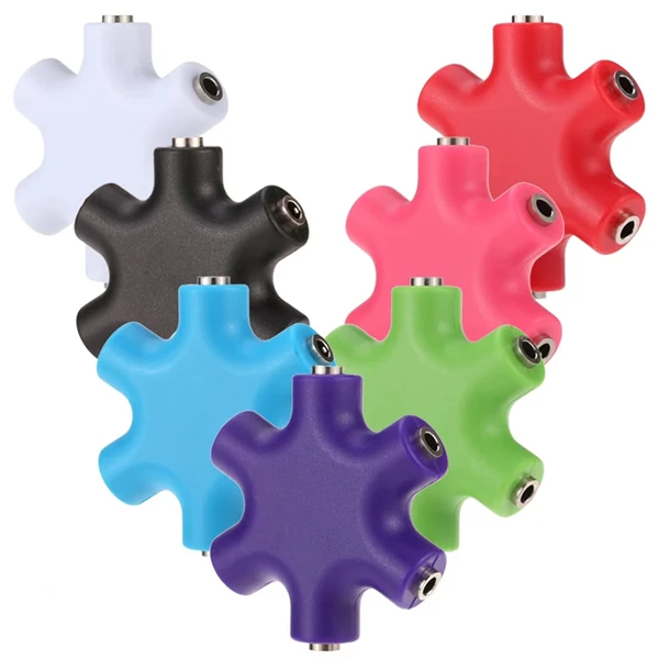 
5-Jack Multi Headphone Audio Splitter adapter 