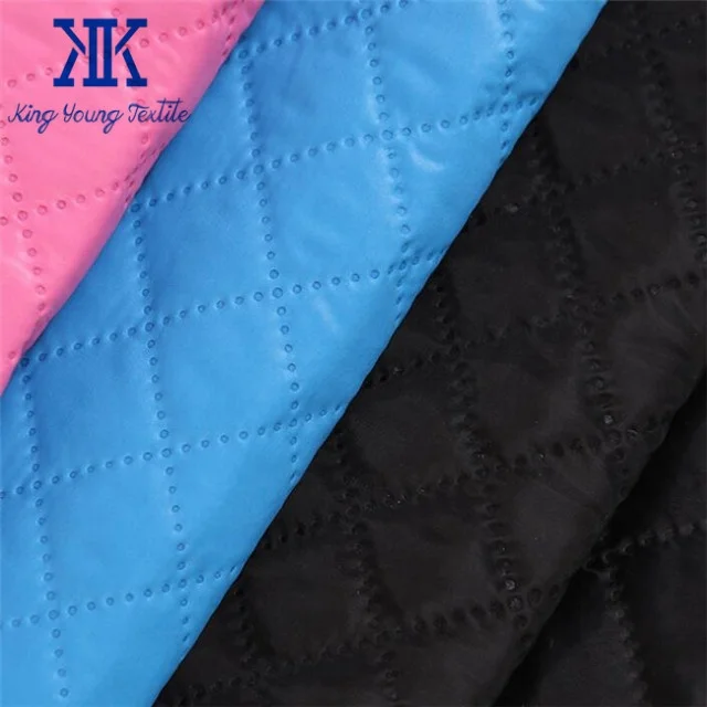 ultrasonic quilted fabric for varsity jacket / quilted down coat fabrics / quilted padding fabric