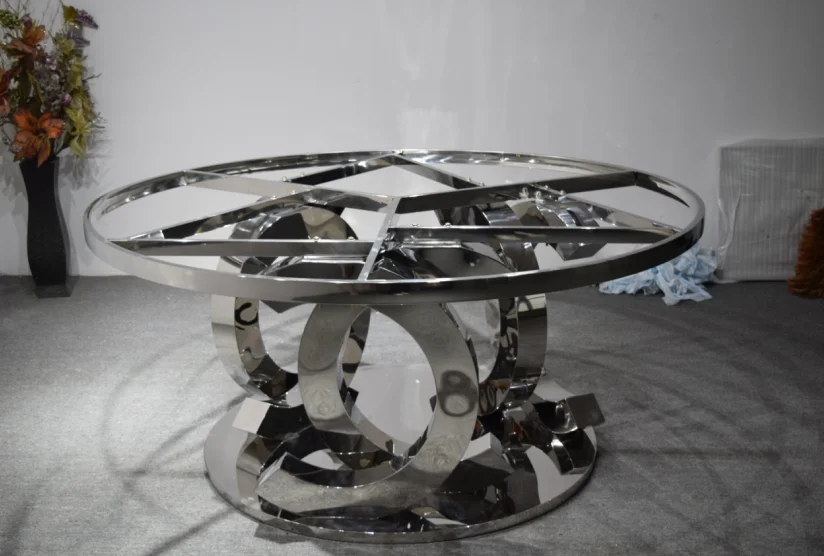 modern design white marble round dining table