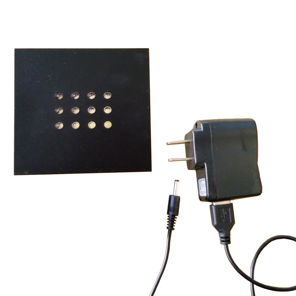 
BOSHI Plastic square engraving 3d crystal cube with led light base 