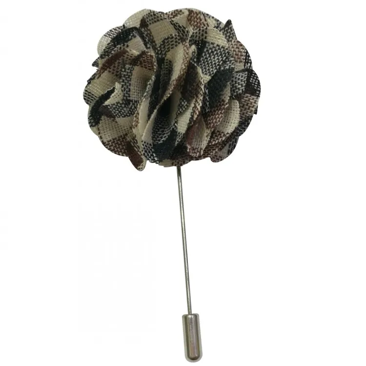 Необычные ручной работы плед цветок металлический булавка Китай брошь