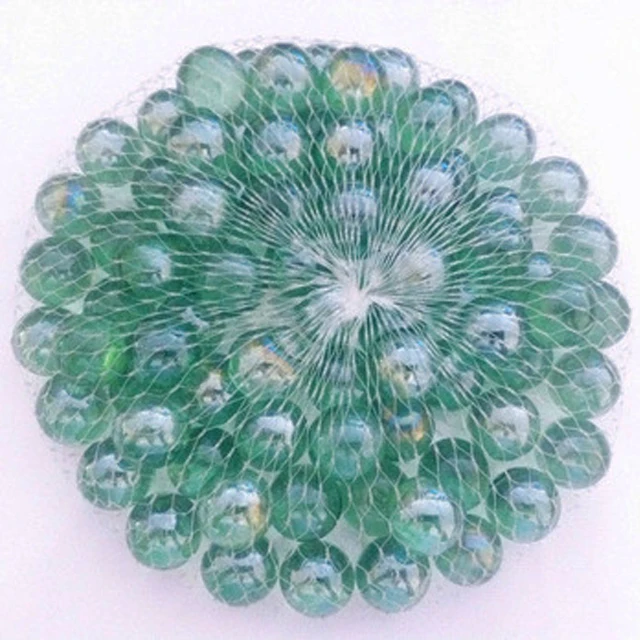cheap playing glass marble toys in mesh bag packaging