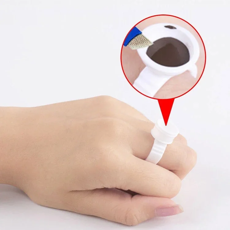 
Wholesale 100 piece/Bag Disposable Plastic Glue Lash Ring Eyelash Extension Glue Holder 