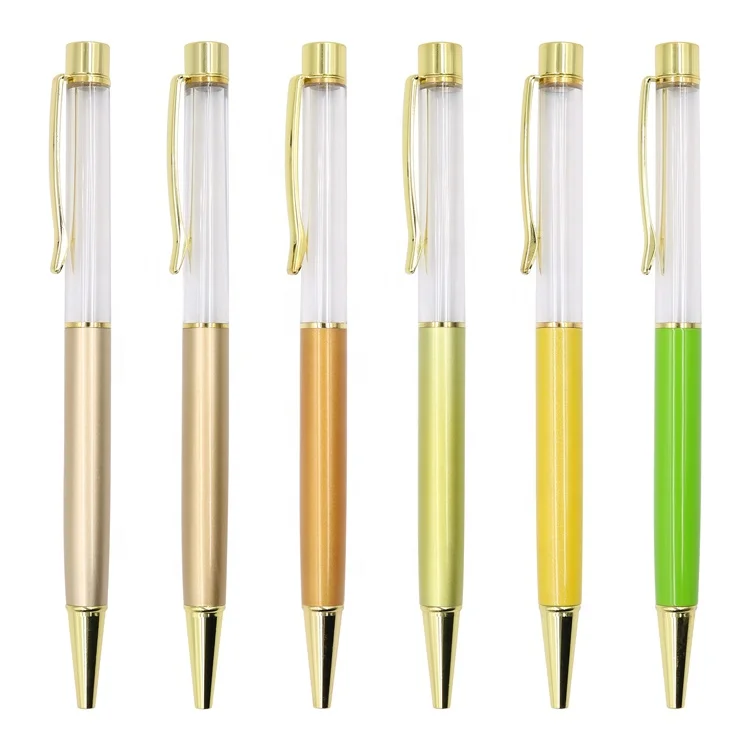 Empty Body Pen Creative   DIY Floating Ball Pen Promotional  Crystal Ballpoint Pen