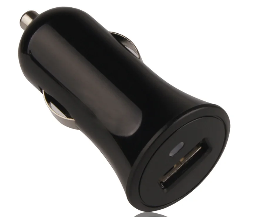 5V 2.1A Small Horn Shape 1 Port Single USB Car Charger Adapter