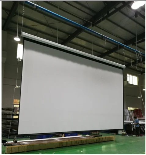 TELON New Products 4K High Quality 120 inch Electric Motorized  Projection Screen with Remote and Receiver