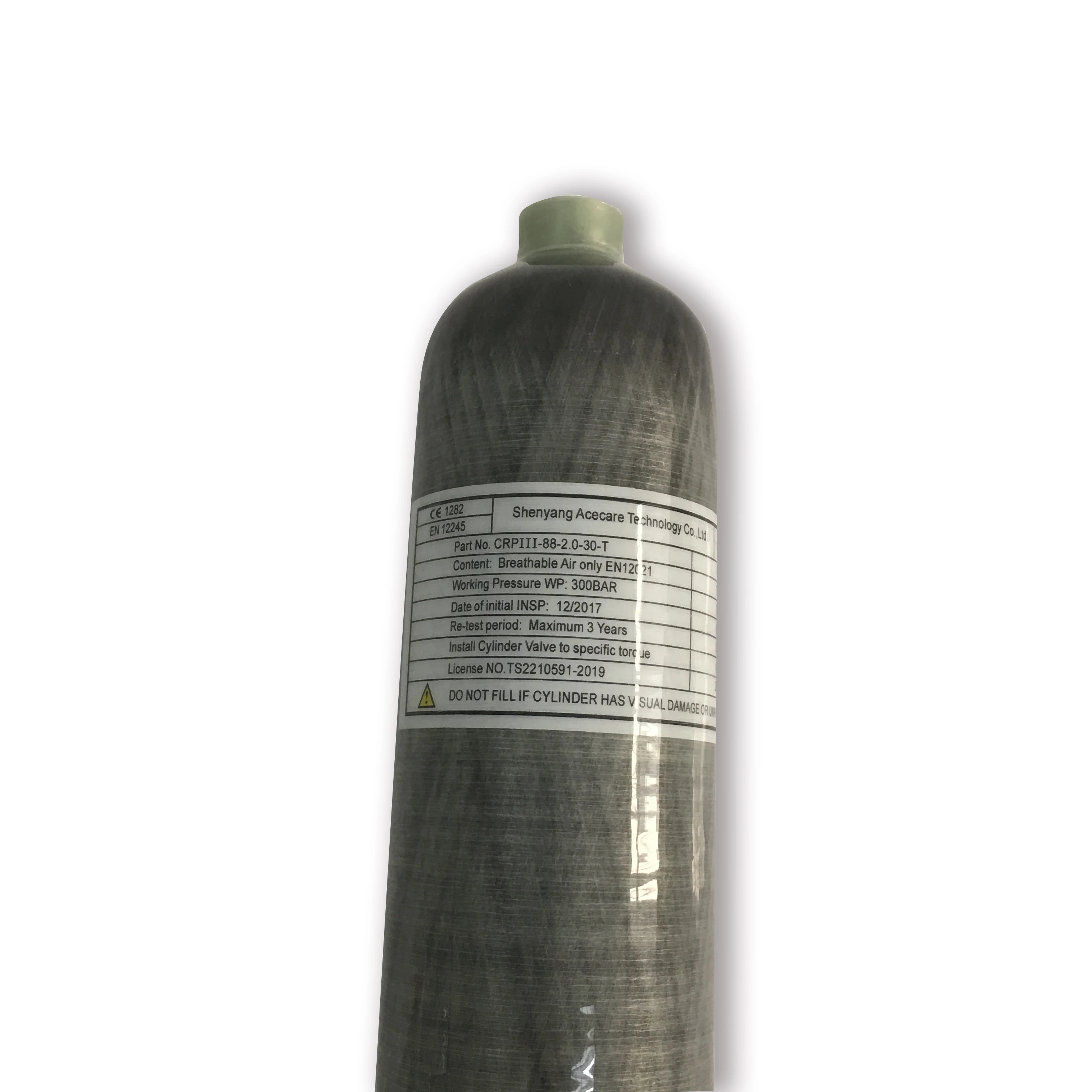 2L CE Carbon Fiber Cylinder 4500Psi For PCP Air Gun Paintball Tank