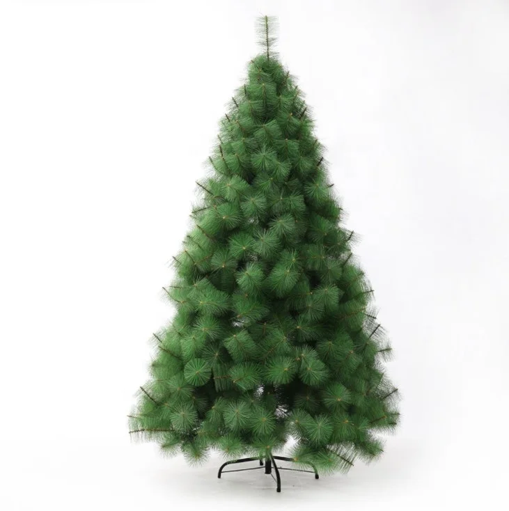 Xmas Tree Party Home Decorations Dense Pre-lit Ornaments Led Lights Collapsible mini Green White Artificial Christmas Tree PET