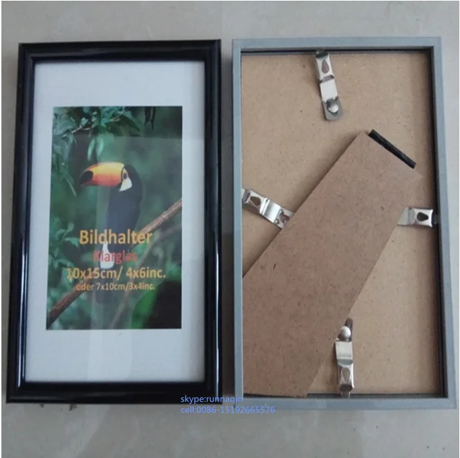 Cheap bulk black  plastic photo frame picture photo frame in size 4x6x8x10 5x7 molduras para foto wholesale 6r 7r 8r 10r 12r