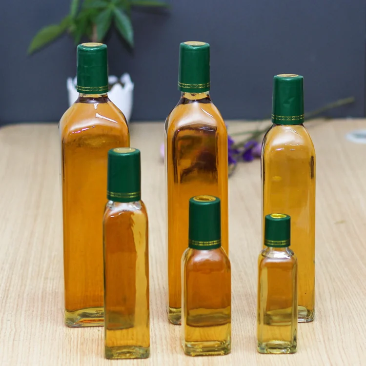 
500ML Round Glass Olive Oil Bottle Vinegar Sauce Bottle for Oiler Cruet, 250ML 100ML 1000ML 