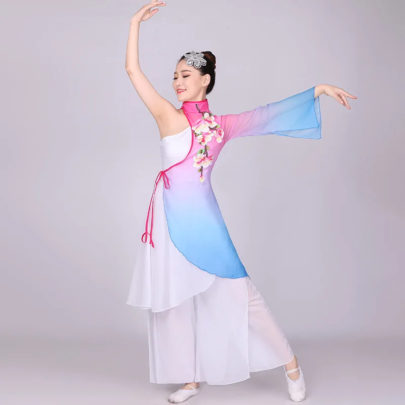 2019 New National Dance Performance Wear Classic Adult Female Elegant Chinese Folk Costume