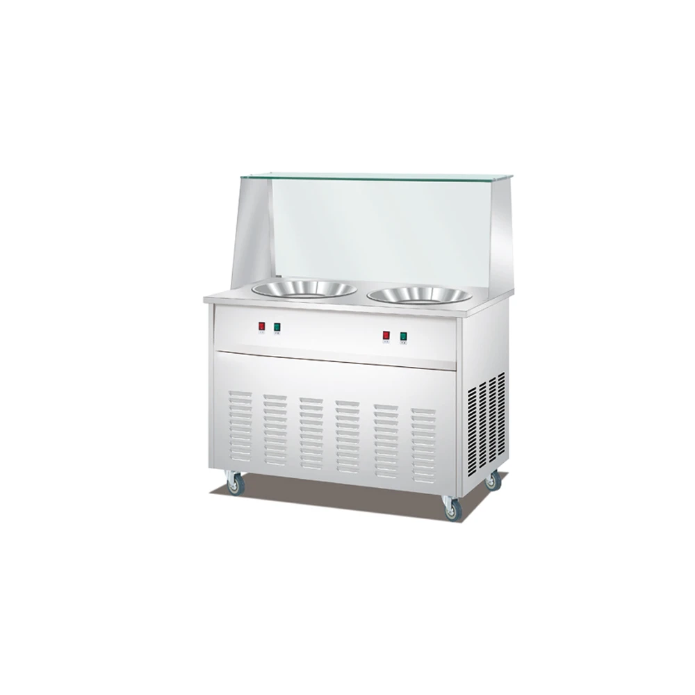 Most Popular Single Thai Fried Ice Cream Roll Machine R22/R404a Refrigerant Cold Plate Ice Cream Roll Machine