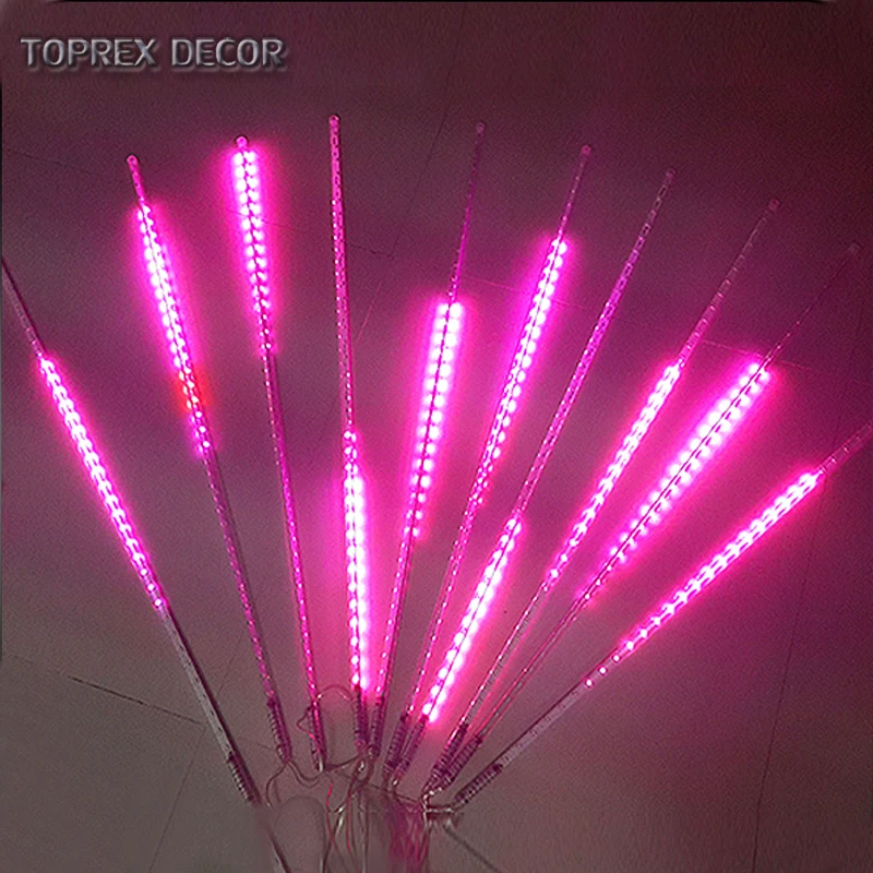 50cm 8 Tube Icicle Falling Rain String Cascading Christmas Led Meteor Shower Light For Wedding Party